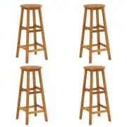NNEVL Bar Stools 4 pcs Solid Acacia Wood