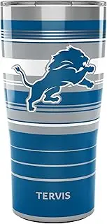 Tervis Traveler NFL Detroit Lions - Hype Stripes Triple Insulated Tumbler Travel Cup Keeps Drinks Cold & Hot, 20oz, Stainless Steel