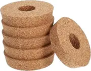 Kisangel 6Pcs Glass Planter Cork Lids with Functional Cork Stopper for Mason Jars Hydroponic Vases Terrarium DIY for Home Office and Weddings