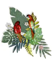 StyleCraft Anya Tropical Duo Metal Tropical Birds Wall Art