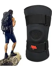 Sports Knee Braces for Men | Breathable Silicone Patellar Tendon Support Strap | Mesh Spring Support, Double Side Stabilizer, Compression Meniscus Protection
