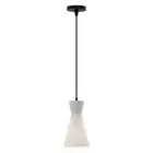 Alora Mood Betty 1 Light 6" Pendant, Matte Black/Opal/Matte Opal - PD473706MBOP