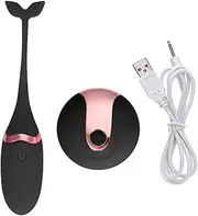 Wearable Remote Control Bullet Egg Vibrator, G-Spot Massager for Adult Women, Discreet and Rechargeable Sex Toy (Black)