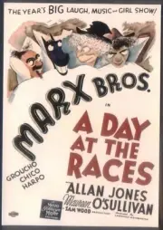 Modern FILM POSTER Postcard: A DAY AT THE RACES (Marx Brothers). Free Post