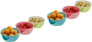 Alipis Pcs Candy Nut Serving Container Snack Bowl Double Dish Bowl Snack Platter for Edamame Cherries for Pistachios Random