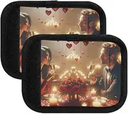 [ODAWA] Valentine's Day Luggage Handle Wraps No-Slip Handle Protector Covers Handle Covers for Suitcase, Carry On, Backpacks, 2 Pack