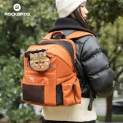 ROCKBROS Small Dog Cat Carrier Backpack Breathable Pet Bag for Travel & Hiking
