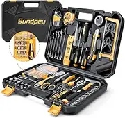 Sundpey Household Tool Kit 257-PCs - Home Auto Repair Tool Set General Hand Mechanic's Tool Kit Set & Wrench Sets & Socket & Portable Toolbox Storage Case for Handyman & Homeowner & DIY