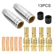Reliable 13Pcs Welding Torch 0 8mm 0 030 Nozzle Contact Tip MIG Welder 15AK Kit