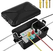 Large Weatherproof Electrical Box (32 x 21.2 x 13.2 cm), IP54 Waterproof Extension Cord Cover, Wall-Hangable, Protect Outlet, Plug, Socket, Timer, Power Strip, Holiday Light Decoration (L)