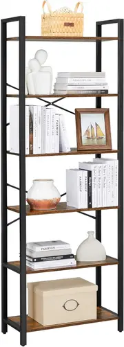 6-tier tall bookshelf large bookcase