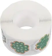 DOITOOL 1 Roll Self Adhesive Shamrock Labels Roll for Patrick Day Party Favors Lucky Irish Decorations Easy to Apply Stickers for Teacher Rewards and Festive Events