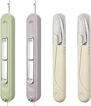 4 Pcs Needle Threaders Sewing Kit, FineGood Upgrade 2 in 1 Seam Ripple with Mini Sewing Scissors for Hand Sewing, Knitting, Thread Removal