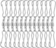Swivels Dual Clip For Hanging Windsock Wind Spinners Chimes Twisters 12 Pack New