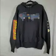 Champion Pacman Video Game Reverse Weave Men Fleece Hoodie Black