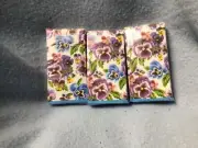 Pocket Facial Tissues New Blue & Purple Pansies Design New