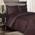 1200 Thread Count 100% Egyptian Cotton DUVET Set FULL / QUEEN Chocolate Stripe