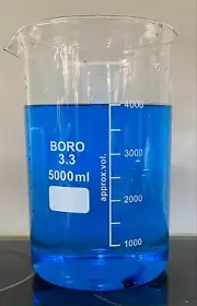 1 only - BEAKER 5000ml graduated 3.3 borosilicate glass High Quality