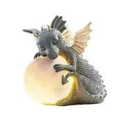 Garden Dragon Statue with Light Decoration Dragon Statue Holding A Lamp8590