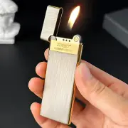 Unique Metal Ultra-thin Lighter Cool Grinding Flint Ignition High End Novelty