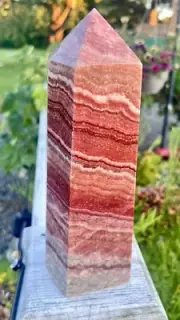 XL Natural Chunky Pork Stone Obelisk Crystal Quartz Stone Tower Point