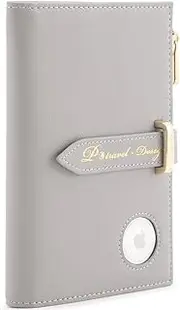 Airtag Passport Holder, RFID Travel Passport Wallet, Family Passport Holder, Ladies Bifold Air Tag Wallets, Slim Leather Credit Card Wallet for Women, Trip Document Organizer by VanFn P.Travel Series