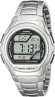 [Casio] Men's WV58A-1AVCR Waveceptor Black Resin Band Digital Watch