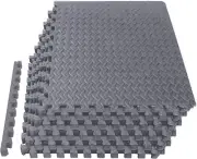 Interlocking Foam Tiles Puzzle Mats for Floor 24 SQ FT, 1/2 Inch, 6 Tiles, EVA G