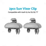 Grey 2PCS Sun Visor Clip Holder Hook Bracket Suitable for Audi A3 A4 Q3 Q5 TT (for: Audi)