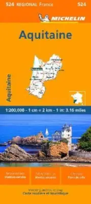 Aquitaine - Michelin Regional Map 524 by Michelin [Sheet map, folded]
