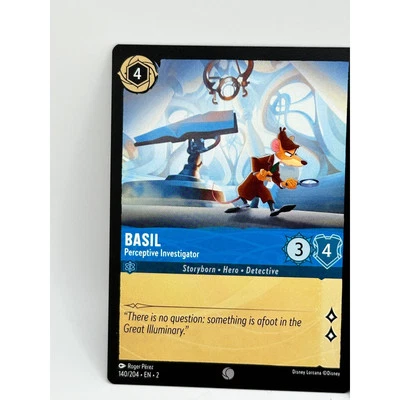 Disney Lorcana Floodborn Basil Perceptive Investigator