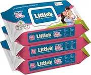 Little's Soft Cleansing Baby Wipes Lid, 80 Wipes (Pack of 3)