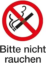 Sign "Bitte nicht Rauchen" [German