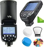 Godox V1 V1-O Flash w/XProII-O Trigger for Olympus Panasonic Camera TTL Flash Speedlite 1/8000 HSS, 480 Full Power Flashes, 1.5s Recycle Time, 76Ws 2600mAh Li-ion Battery Godox Flash Speedlight