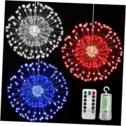 4th of July Decorations Firework Lights - 540 LED Battery Operated 3 Pack