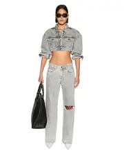 Low Rider Dime Krystal Trashed Relaxed Leg - Stone Wash | Ksubi ++