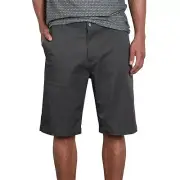 NWT Mens Size 40 Volcom Dark Gray Monty Stretch Shorts