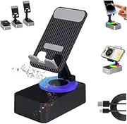 Yoyoway Wireless Audio Bluetooth Speaker, Yoyoway Wireless Audio Bluetooth Speaker with Power Bank, Cell Phone Stand with Speaker and Charger, Bluetooth Audio Power Bank Bracket (A)