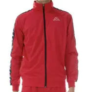 Kappa Mens 222 Banda Anniston Track Jacket 3502050-J65 DK Red/Black - Size XL