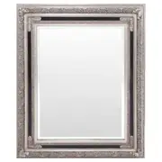 Sherwood Mirror, Silver/Black
