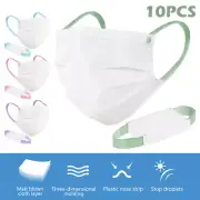 10pcs/50pcs Face Mask 3-Layers Safety Masks with Wide Elastic Ear Ropes oll