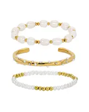 Eye Candy LA Glass Pearl Stack Bracelet