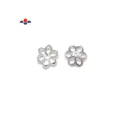 Sterling Silver Beads Cap Size 7mm, 16pcs per Bag (7mm)
