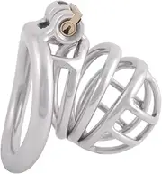 TERNENCE Stainless Steel Small Male Chastity Device Ergonomic Design Stealth Lock for Adults Solitary Extreme Confinement Cage (1.77 inch / 45mm)