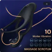 cock ring anus penis 10 mode Vibrating lubricant Anal Butt Plug vibrator 15
