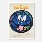 Galrie Herbert Leupin Vintage Rolex Watch Art Print - Iconic Mid-Century Design, Poster Only, 70 x 100cm (28 x 40inch)