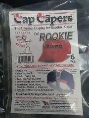 Cap Capers Baseball Cap Display Wall Mounted Hat Rack Organizer Storage 6 pack