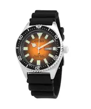 Citizen Promaster Marine Rubber Strap Orange Dial Diver NY0120-01Z Mens Watch