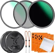 K&F Concept 67mm CPL MCUV ND1000 Lens Filter 2 Lens Caps Kits Waterproof Polarizing + UV Protection + Fixed Neutral Density Camera Lens Filter with 24 Layer Coatings