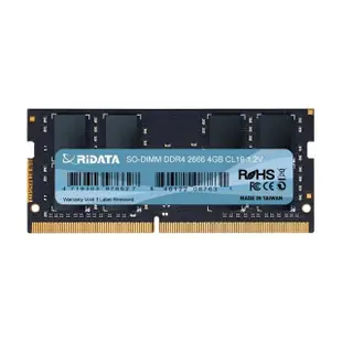 【RiDATA 錸德】4GB DDR4 2666/SO-DIMM 筆記型電腦記憶體